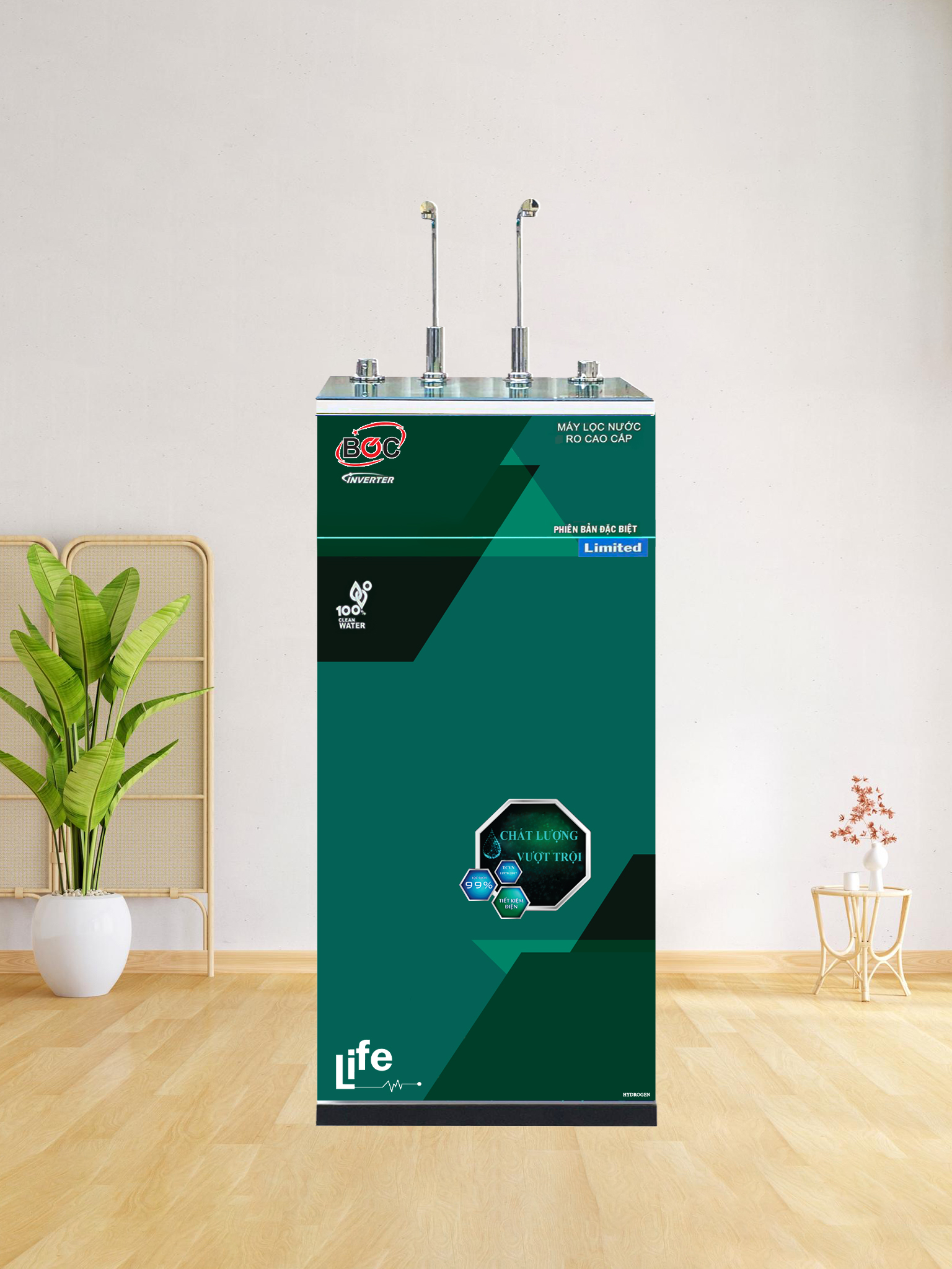 MÁY LỌC NƯỚC FULIZA CAO CẤP NÓNG NGUỘI 9 CẤP 2 VÒI