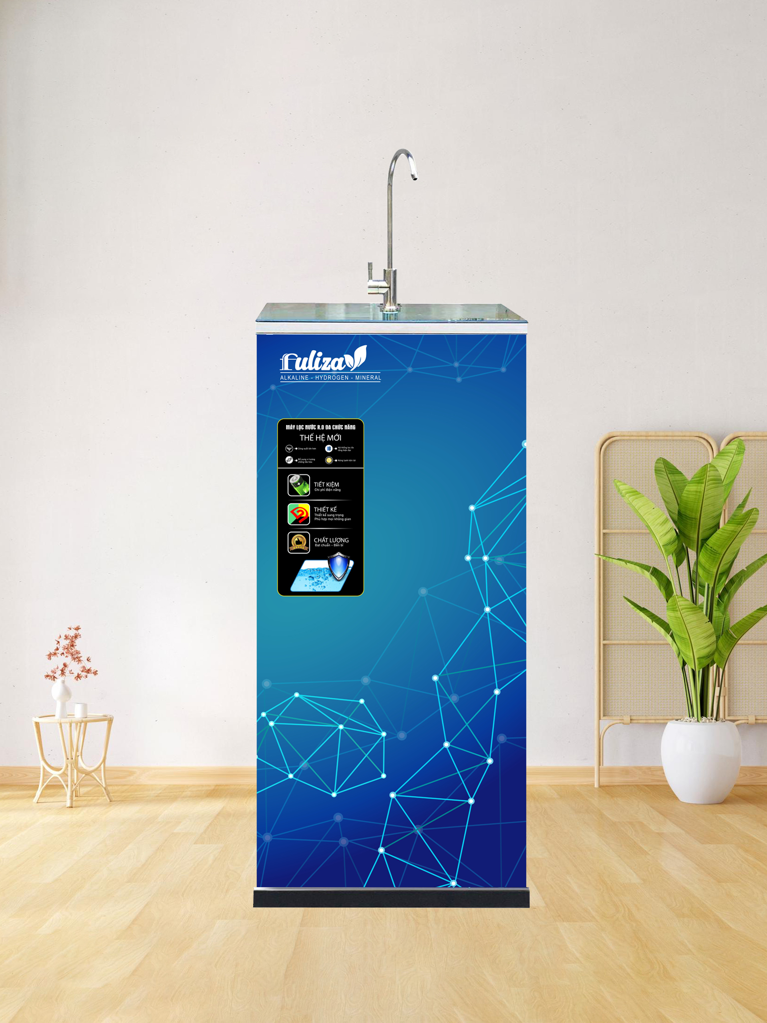 MÁY LỌC NƯỚC FULIZA CAO CẤP RO 9 CẤP 1 VÒI