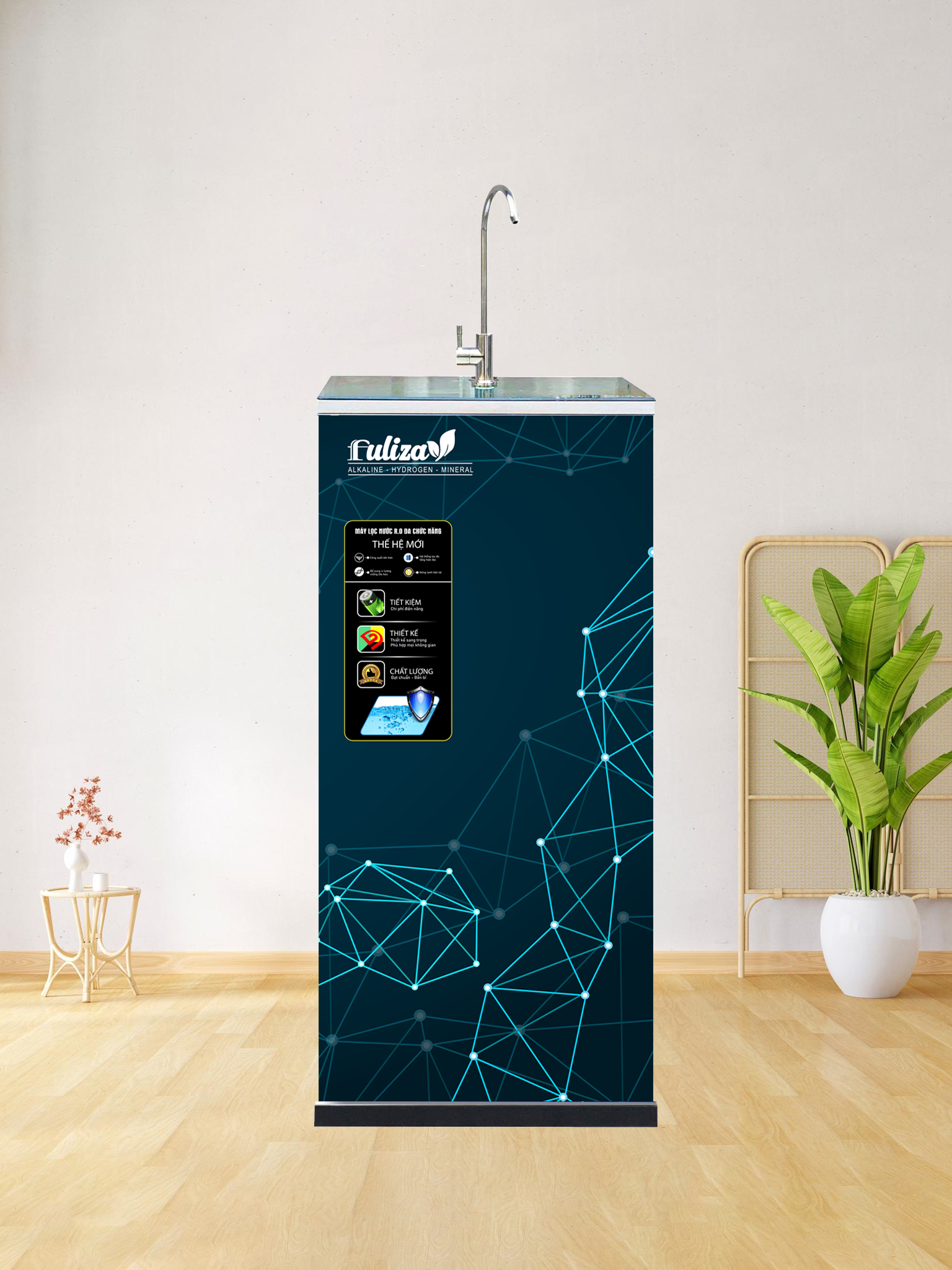 MÁY LỌC NƯỚC FULIZA CAO CẤP RO 9 CẤP 1 VÒI