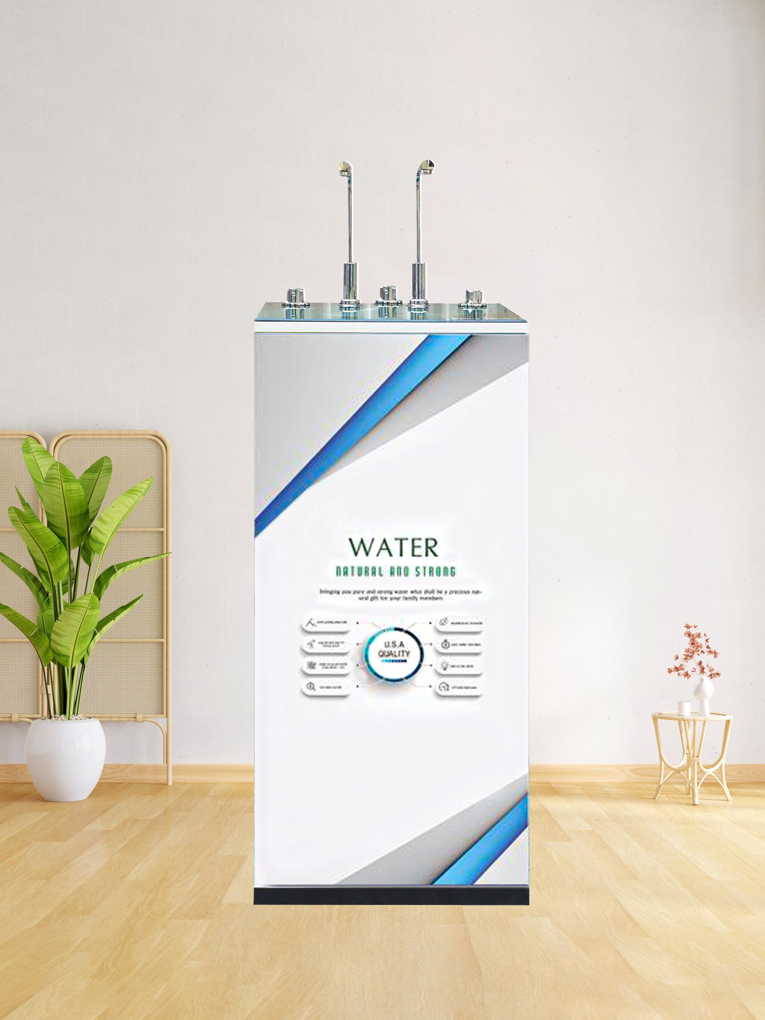 MÁY LỌC NƯỚC FULIZA CAO CẤP NÓNG LẠNH NGUỘI 9 CẤP 2 VÒI