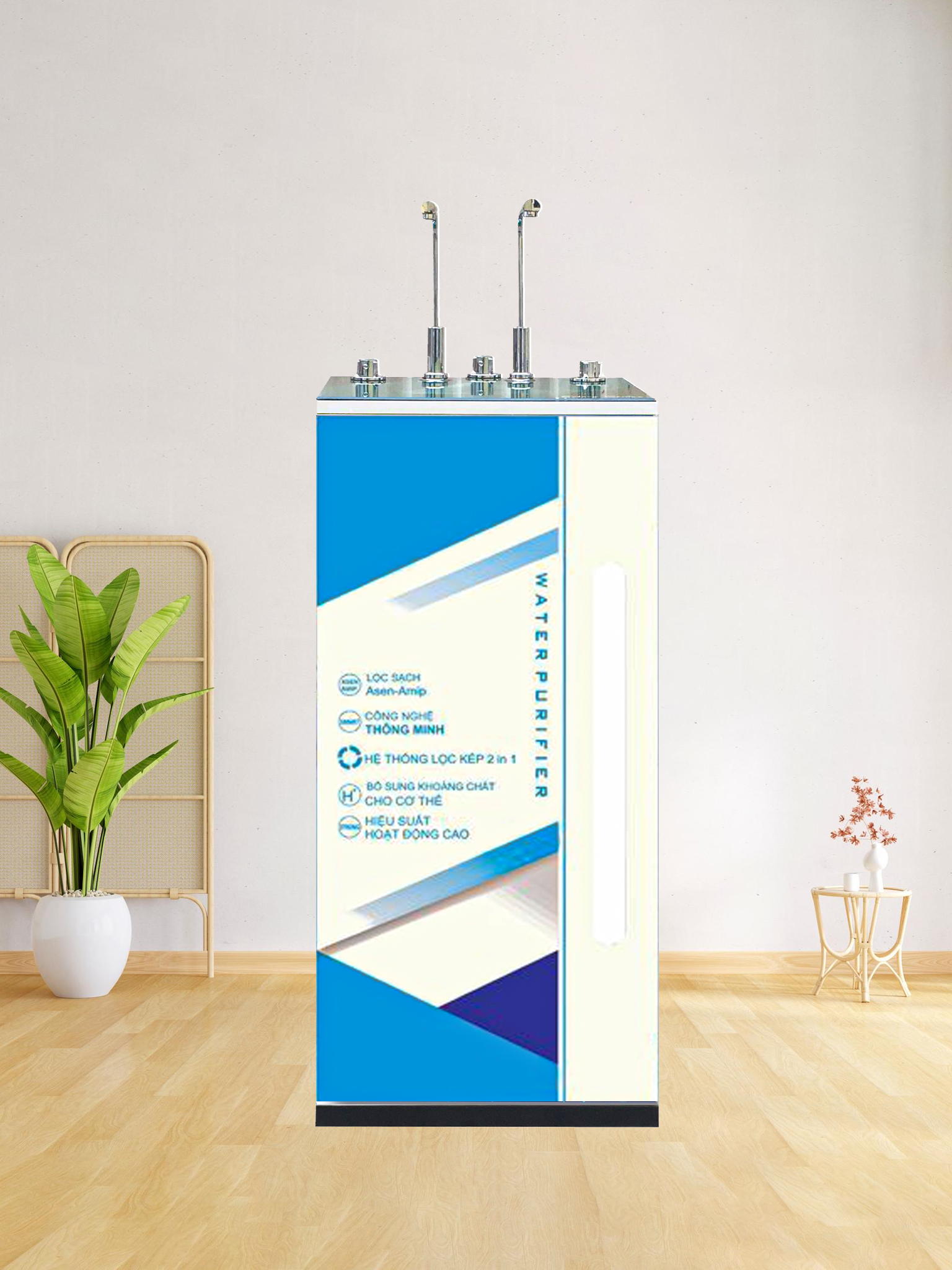 MÁY LỌC NƯỚC FULIZA CAO CẤP NÓNG LẠNH NGUỘI 9 CẤP 2 VÒI