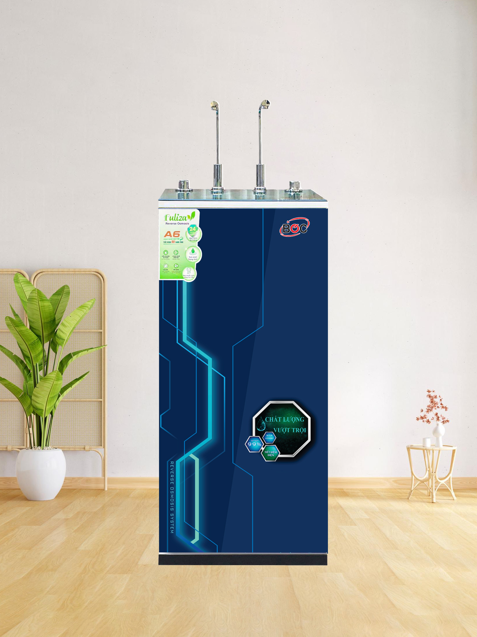 MÁY LỌC NƯỚC FULIZA CAO CẤP NÓNG NGUỘI 9 CẤP 2 VÒI