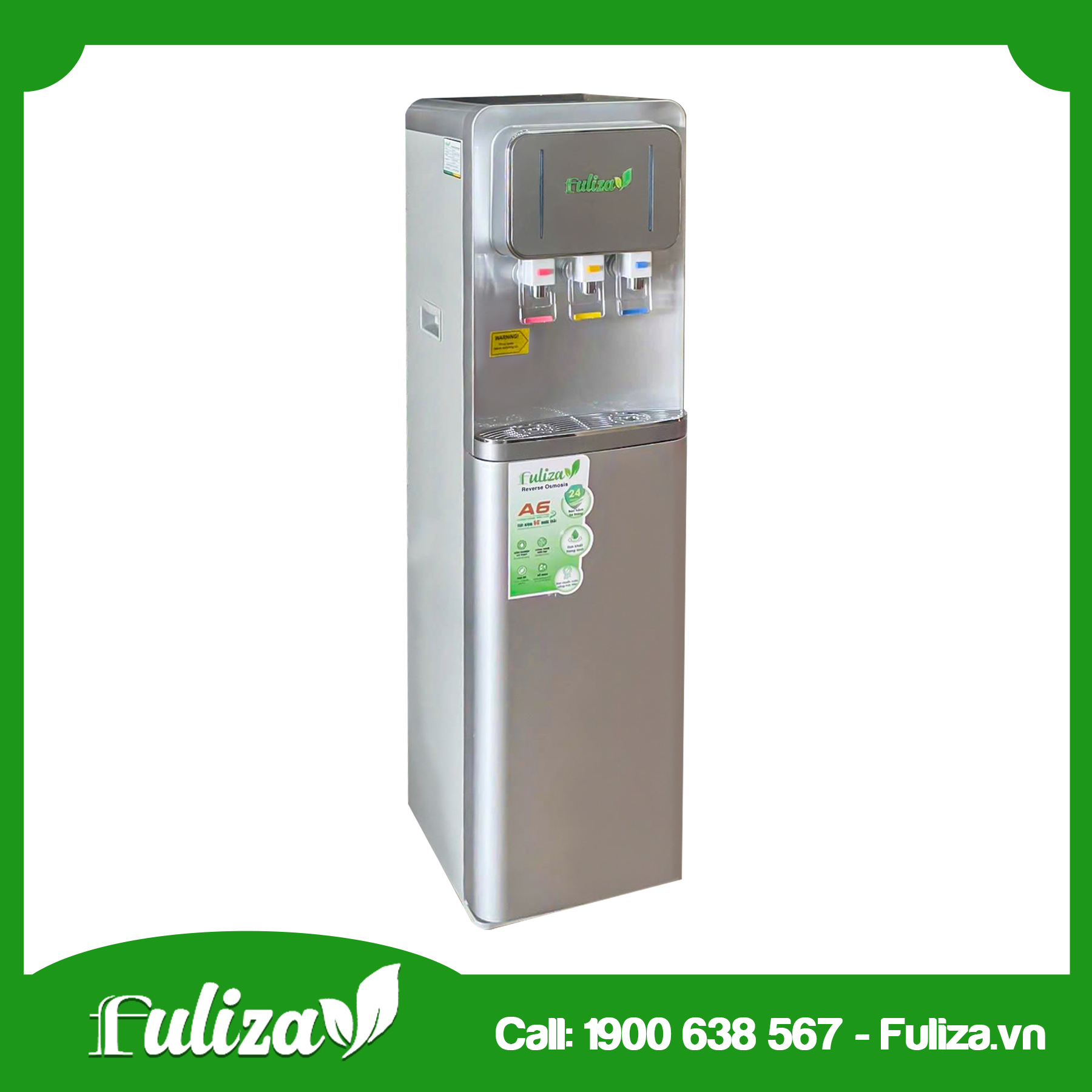 MÁY LỌC NƯỚC FULIZA CAO CẤP NÓNG LẠNH NGUỘI 6 CẤP 3 VÒI